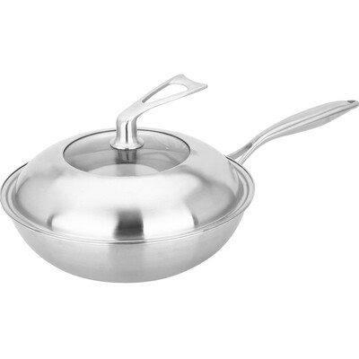 

[Супермаркета] Jingdong США повар (MAXCOOK) ограничен трехслойной стали вок 32см Хи Шан серии MCGU-HS32 (304 из нержавеющей стали, газовая плита плита Универсальный)