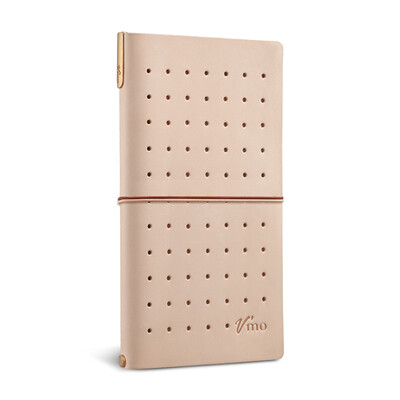 

Vmo strap notebook travel diary book traveler account book set with inner core vegetable tanned leather cover C8100 primary color