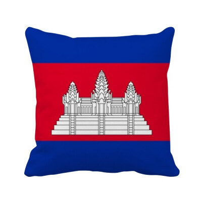 

CambodiaNational Flag Asia Country Square Throw Pillow Insert Cushion Cover Home Sofa Decor Gift