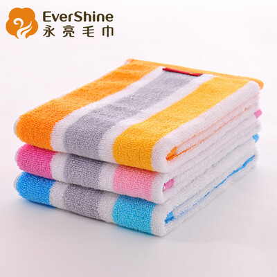 

Yongliang Towel Home Textiles Cotton-dyed Color Stripe Towel Soft&comfortable Absorbent towel BlueYellowPowder Three 3060cm