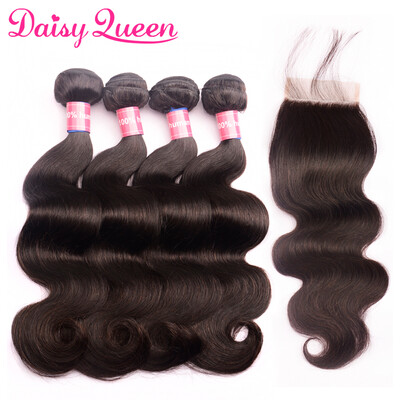 

Brazilian Body Wave Virgin Hair With Closure 4 Bundles Brazilian Body Wave Human Hair With Lace Closure Unprocessed Brazilian Hair