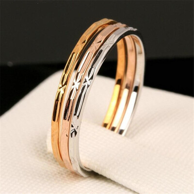 

Hot Sale Three Colors Round Rings Fashion Jewelry Ring set For Women Full Sizes Wholesale R029