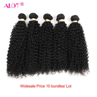 

Alot Brand Double Weft Human Kinky Curly Hair 10 bundles Wholesale Kinky Cruly Indian Hair