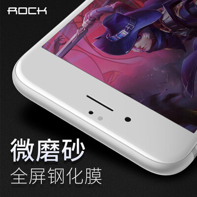 

Rock (ROCK) Apple 6splus полноэкранный фильм iphone6splus закаленная пленка / iphone6plus матовая пленка анти-отпечаток стекла элегантный белый прозрачный