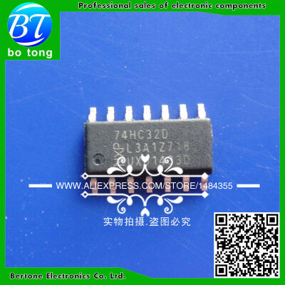 

Free shipping 20pcs SMD logic ics 74HC32 74HC32D SN74HC32D SOP14