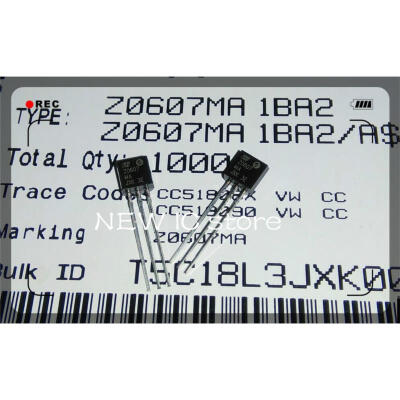 

20pcs free shipping Z0607MA Z0607 TO-92 Triacs 0.8 Amp 600 Volt new original