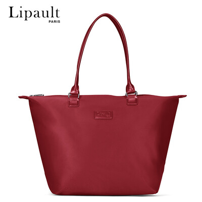 

Lipault casual fashion tote bag commute large capacity shoulder bag solid color light handbag temperament female P5124012 Roland purple