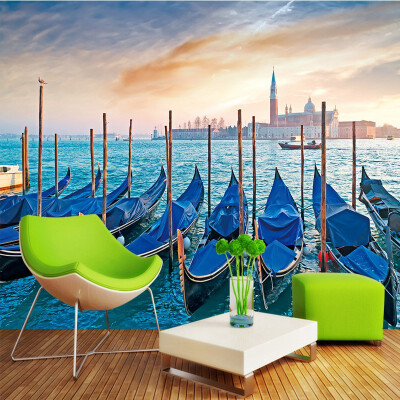 

Custom 3d mural Sailboat Mediterranean Mural Background Wall bathroom bedroom living room corridor office wallpaper mural