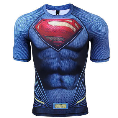 

Batman VS Superman T Shirt Tee 3D Printed T-shirts Men Short Raglan sleeve Fitness Cosplay Costume Slim Fit Compression Top Male