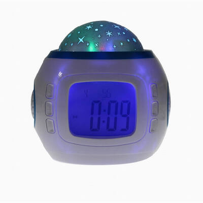 

Yixiukeji New Music Starry Star Sky Projection Alarm Calendar Clock