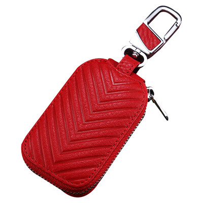 

KOOLIFE Car Key Bag Universal Volkswagen Audi Keychain chain Первый слой Leather Mercedes Benz Key Bag Мужские аксессуары Красный