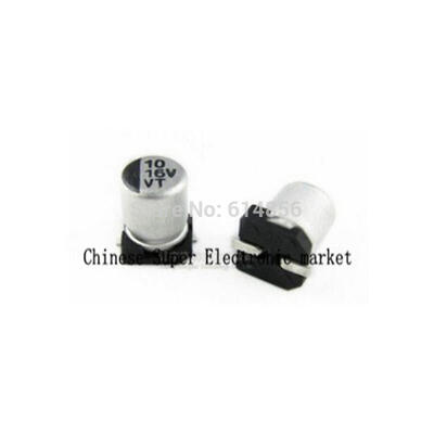 

100pcs 16V 10UF SMD 4x5mm chip Aluminum Electrolytic Capacitor
