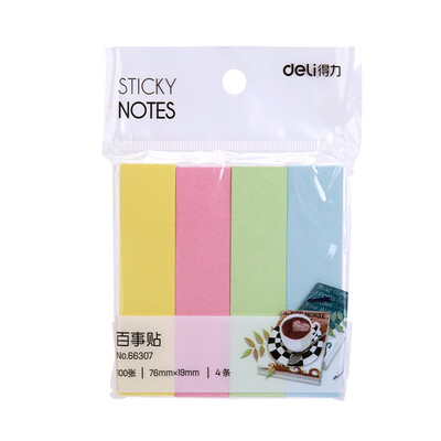 

Deli deli 100 sheets of 4 color notes notes post-it Pepsi easy to post 66307
