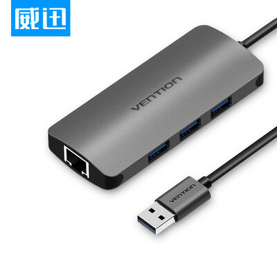 

VENTION USB30 splitter Gigabit wired network card USB to RJ45 network cable interface converter Apple Mac notebook HUB hub 01 m gray CHDHA