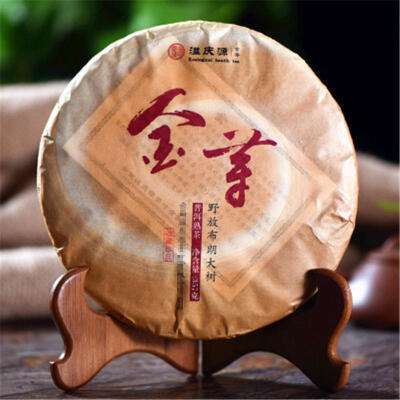 

C-PE131 Yunnan puerh Спелый чай 357g Коричневый дикий чай Puer Золотой бутик Pu дворца семь пирожных чай Зеленый корм