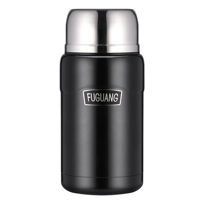 

Fuguang 304 vacuum stainless steel simmering cans for men&women portable insulation cup beaker insulation lunch box gift meal spoon black 750ML FGL-3636