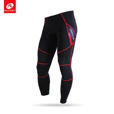 

NUCKILY Men's Thermal Bicycle Tights Winter Outdoor Sports Clothes Fleece Cycling Pants NS900-W