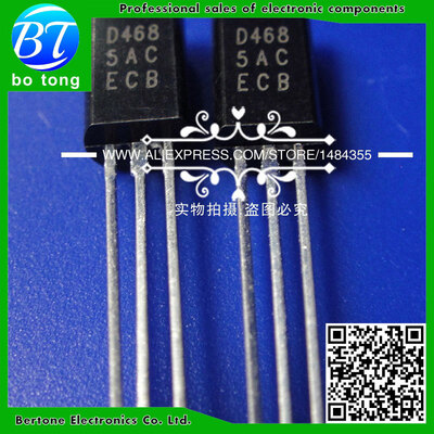 

Free shipping 50pcs/bag 2SD468-C 2SD468 D468 Silicon NPN Epitaxial Transistor TO-92L Triode Transistor