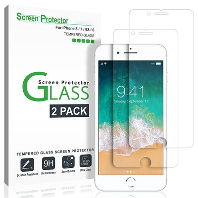 

iPhone 8 7 6S 6 Screen Protector GlassTempered Glass Screen Protector for Apple iPhone 8 7 iPhone 6S 6 47"inch 2-Pack