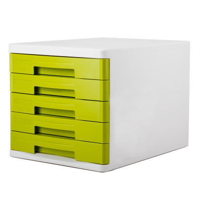 

Effective deli 9762 fashion color office five file cabinet information storage cabinet green