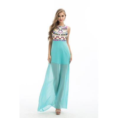 

CANIS@Sexy Ladies Summer Boho Long Maxi Evening Party Dress Beach Dress Sundress Лето Boho Длинные Maxi Вечер платье пляж платье