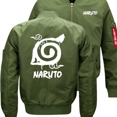 

Naruto Uchiha Sasuke Cosplay Bomber Flight Flying Jacket Winter thicken Warm Zipper Men Jackets Anime Mens Casual Coat