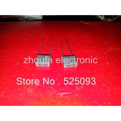 

200pcslot Square correction capacitor 1n0J100 102J 100 100V 1NF 0001UF