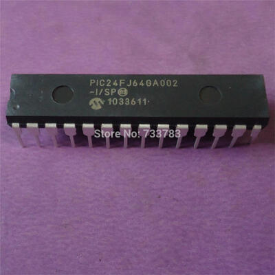 

5pcs/lot PIC24FJ64GA002-I/SP PIC24FJ64GA002 PIC24 DIP28 16-bit Microcontroller 64 KB Flash Memory 8 KB RAM and Advanced Peripherals
