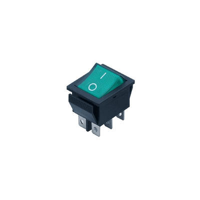 

10pcs DPDT Green Indicator Light 6 Pin Rocker Switch
