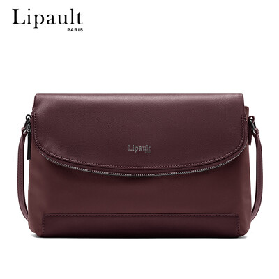 

Lipault fashion simple shoulder bag Messenger bag Europe&the United States fashion messenger bag solid color temperament lady small bag AZ001010 black