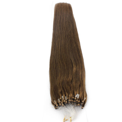 

Easy Loop Brown Remy Human Hair Extensions 100g Micro Loop Ring Hair
