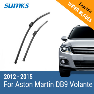 

SUMKS Wiper Blades for Aston Martin DB9 Volante 26"&20" Fit Push Button Arms 2012 2013 2014 2015