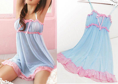 

Women Nice Lace sexy lingerie Sleepwear Robes Nightwear Nightdress G-String