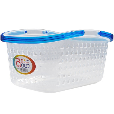 

SANADA imported bathroom multi-function storage basket color sundries handle basket blue L-8926C