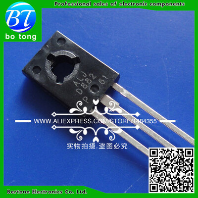 

free shipping 100pcs 2SD882 D882P D882 NPN Transistor TO-126