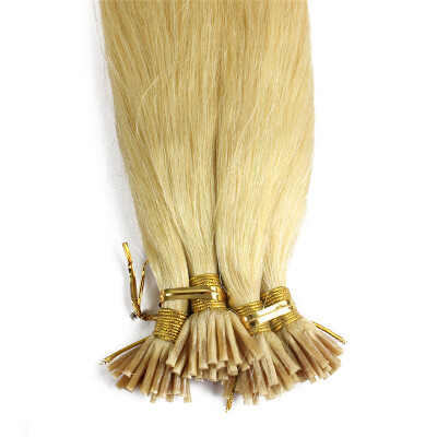 

1gs 100g Human Virgin Hair Medium Blonde Pre-bonded Keratin Stick I-tip Hair Extensions