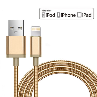 

USB - кабель для мфо металла зарядного устройства iPhone 7 плюс 6 с 6 6plus мобильный телефон за высокой прочности макс 2.4a USB к