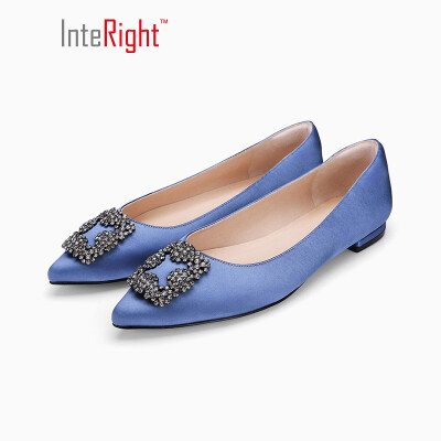 

INTERIGHT Womens Flat Pointed Shoes with Buckles