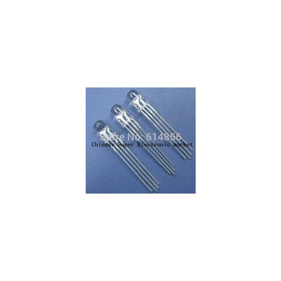 

50pcs 5mm RGB Ultra Bright led Common Cathode 31-33V red green blue three color four feet seven lights