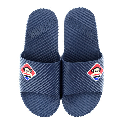 

PaulFrank big mouth monkey sandals&slippers home couple models non-slip bathroom slippers men PF700 dark blue 43 yards