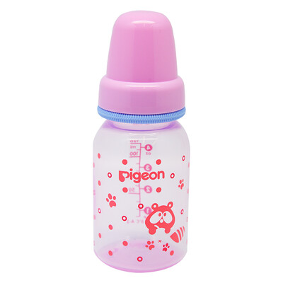 

Pigeon standard caliber PP plastic painted bottle 120ml raccoon powder with  pacifier AA165
