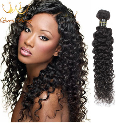 

Queen Berry 7A Kinky Curly Virgin Hair 4pcs Queen Berry Unprocessed Human Hair Orignal Human Hair 8-28inch Natural Black Color