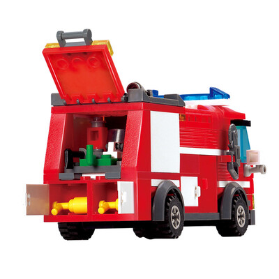 

Kazi 8054 206pcs FireTruck Строительные блоки Пожарные игрушки Кирпичи городские Обучающие DIY Кирпичи игрушки playmobile