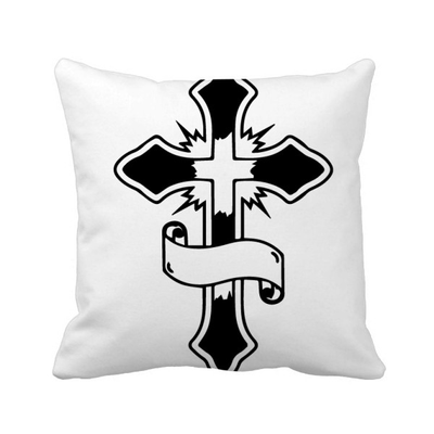 

Religion Christianity Church Black Holy Square Throw Pillow Insert Cushion Cover Home Sofa Decor Gift