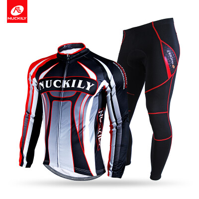 

NUCKILY Winter Cycling Suit Mens Warmer Cool Design Long Jersey With Tights Sport Wear