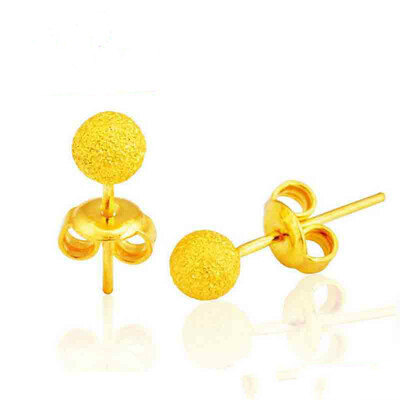 

Round rose gold matte Earrings silver Jewelry wedding Lovers birthday Gifts
