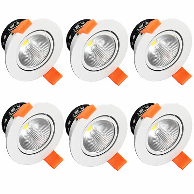 

6 pack in led Downlight 5W Cool White LED COB chip led Recessed led lamp epistar LED Ceiling light Spot Light ceiling