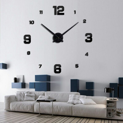 

Wall ClockModern Frameless DIY Wall Clock Large 3D Wall Watch Non Ticking for Living Room Bedroom Kitchen