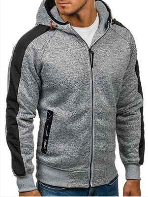 

Men‘s Maniche Lunghe Hoody Hoodie Zipper Sweatshirt Hooded Jacket Outwear Tops Kapuzen Coat