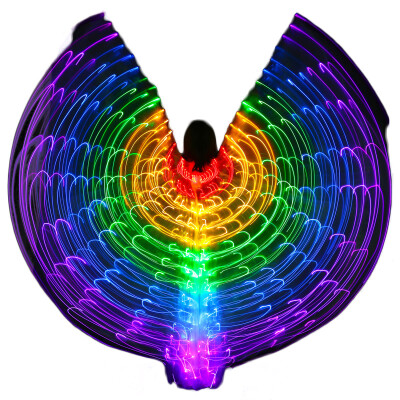 

Stage Performance Props Women Dance Accessory DJ LED Dance Wings Light Up Wing Costume LED Dance Wings Rainbow Colors No Sticks